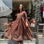 Viral Cotton Anarkali - magenta, 3XL